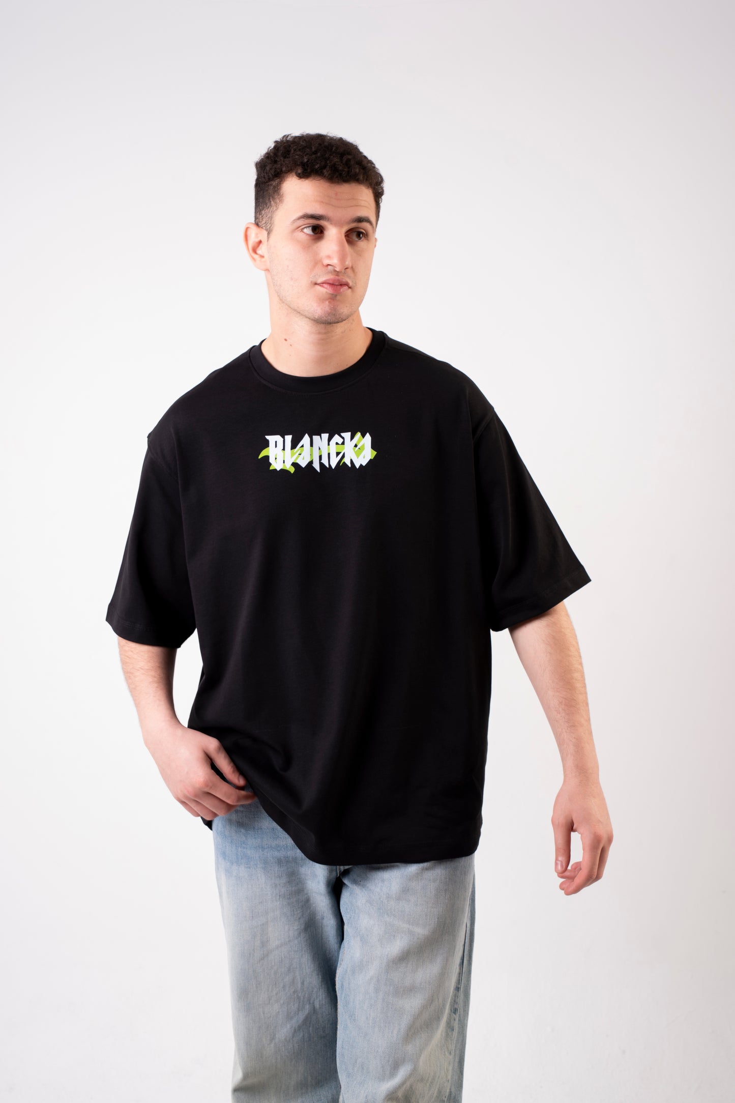 Abcd black oversized Tee